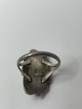 Coral with leaf antique ring