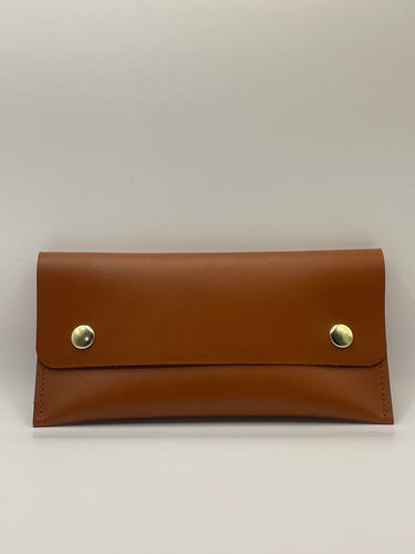 Calfskin Leather Bill Clutch