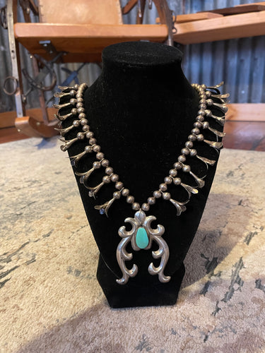 Old Pawn Squash Blossom Necklace