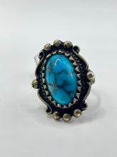 Turquoise and sterling ring