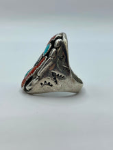 Coral, Turquoise, & Onyx Men’s Ring