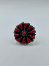 Coral Zuni ring