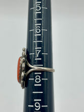 Coral with leaf antique ring