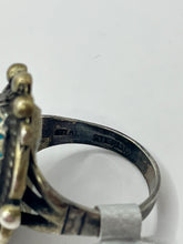 Turquoise and sterling ring